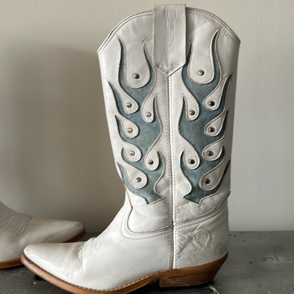 Vintage Cowboy Boots-1980’s flame - Picture 5 of 13